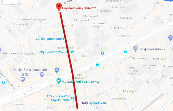 Пристав югорский проезд 22 стр 1. Бауманская 7 пешком от метро Бауманская. Больница на метро Бауманской. Метро Бакунинская на карте. Пешком от Бауманской больницы до метро.